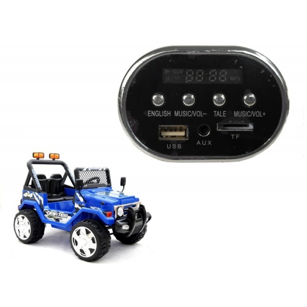 Jeep S618 elektromobiļa mūzikas panelis