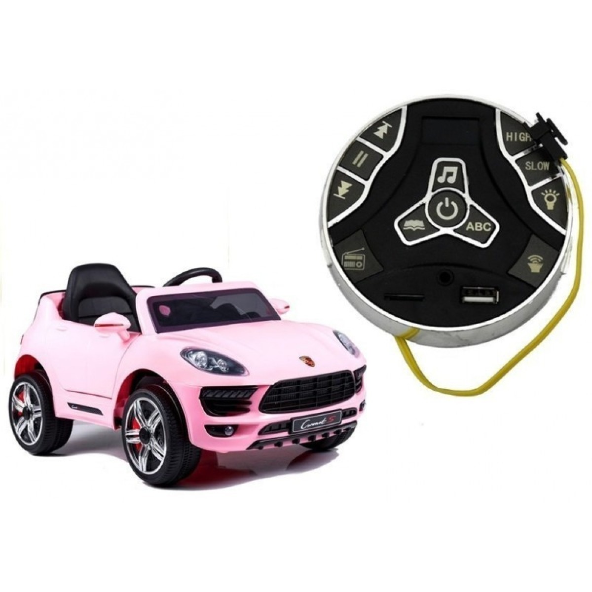 Coronet S elektroauto mūzikas panelis