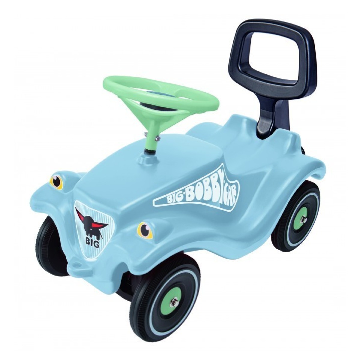 BIG Bobby Car Classic gaiši zilā krāsā ar stumšanas rokturi, no 12 mēnešiem