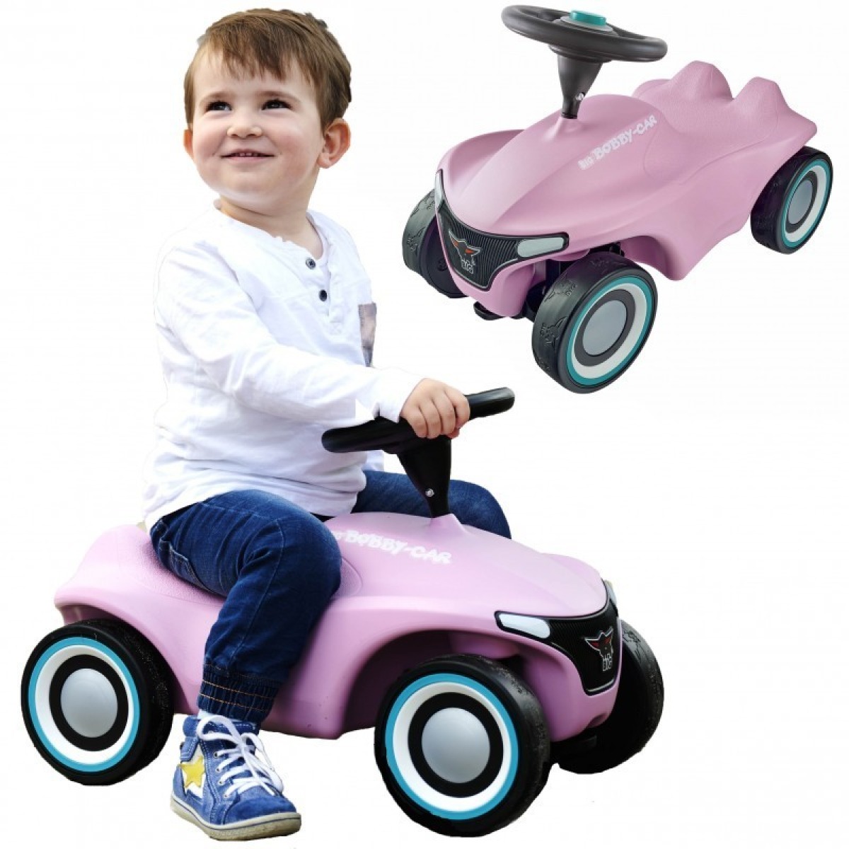BIG Bobby Car Neo rozā krāsā