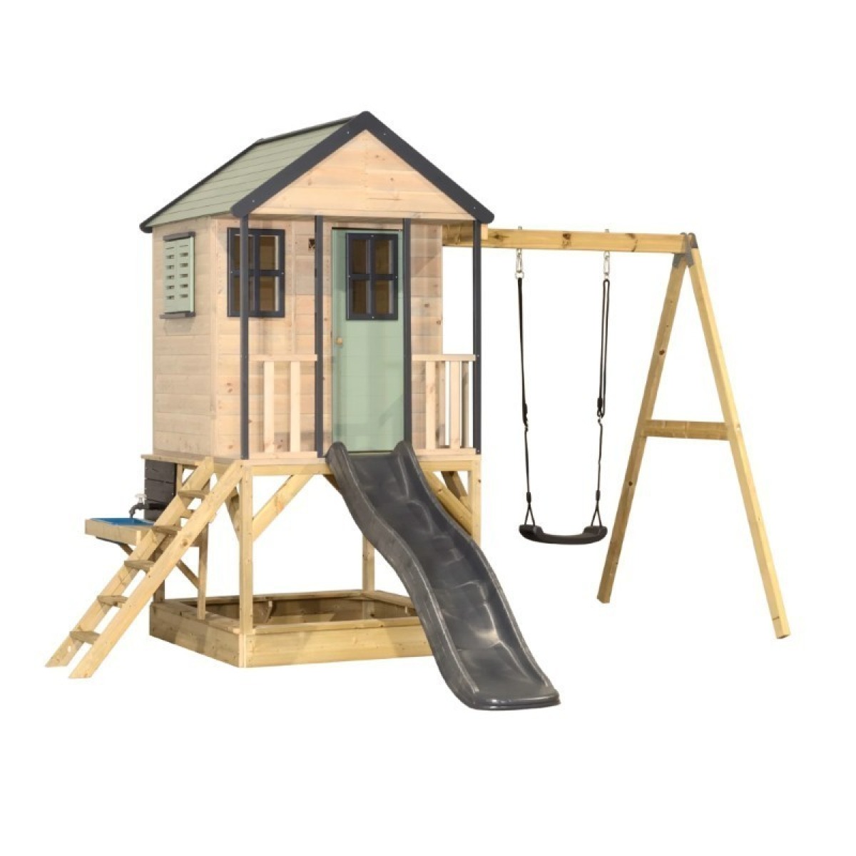 Rotaļu laukums M50-K Adventure Playhouse ar platformu, slidkalniņu un vienu