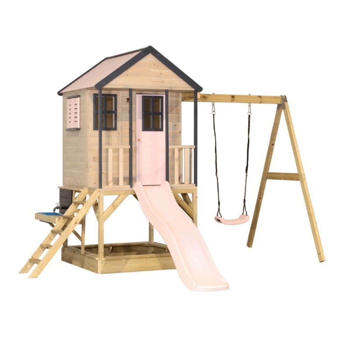 Rotaļu laukums M50-K Adventure Playhouse ar platformu, slidkalniņu un vienu
