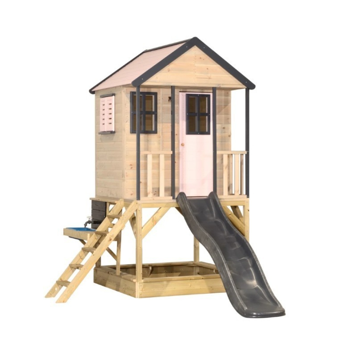 Rotaļu mājiņa Playground M48 ar platformu un slidkalniņu + ex