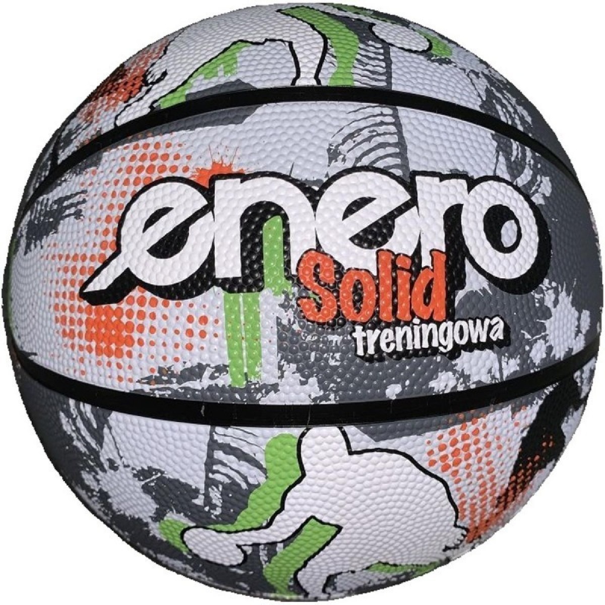 ENERO SOLIID basketbola bumba, pelēka un balta, 7. izmērs