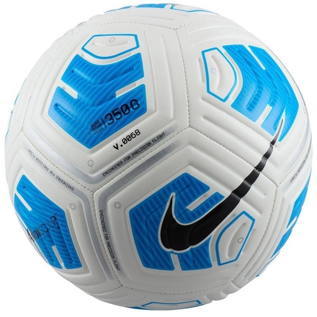 NIKE STRIKE balta/zila/melna futbola bumba FZ7558-100, 5. izmērs