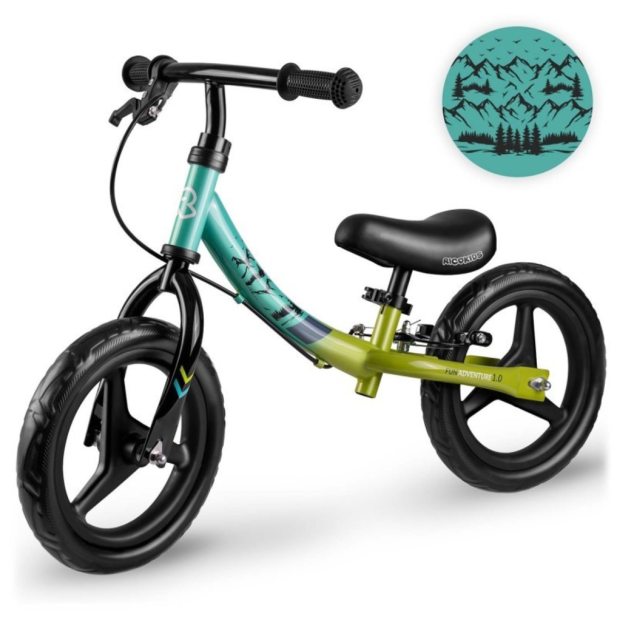 Ricokids Fun Adventure līdzsvara velosipēds bērniem