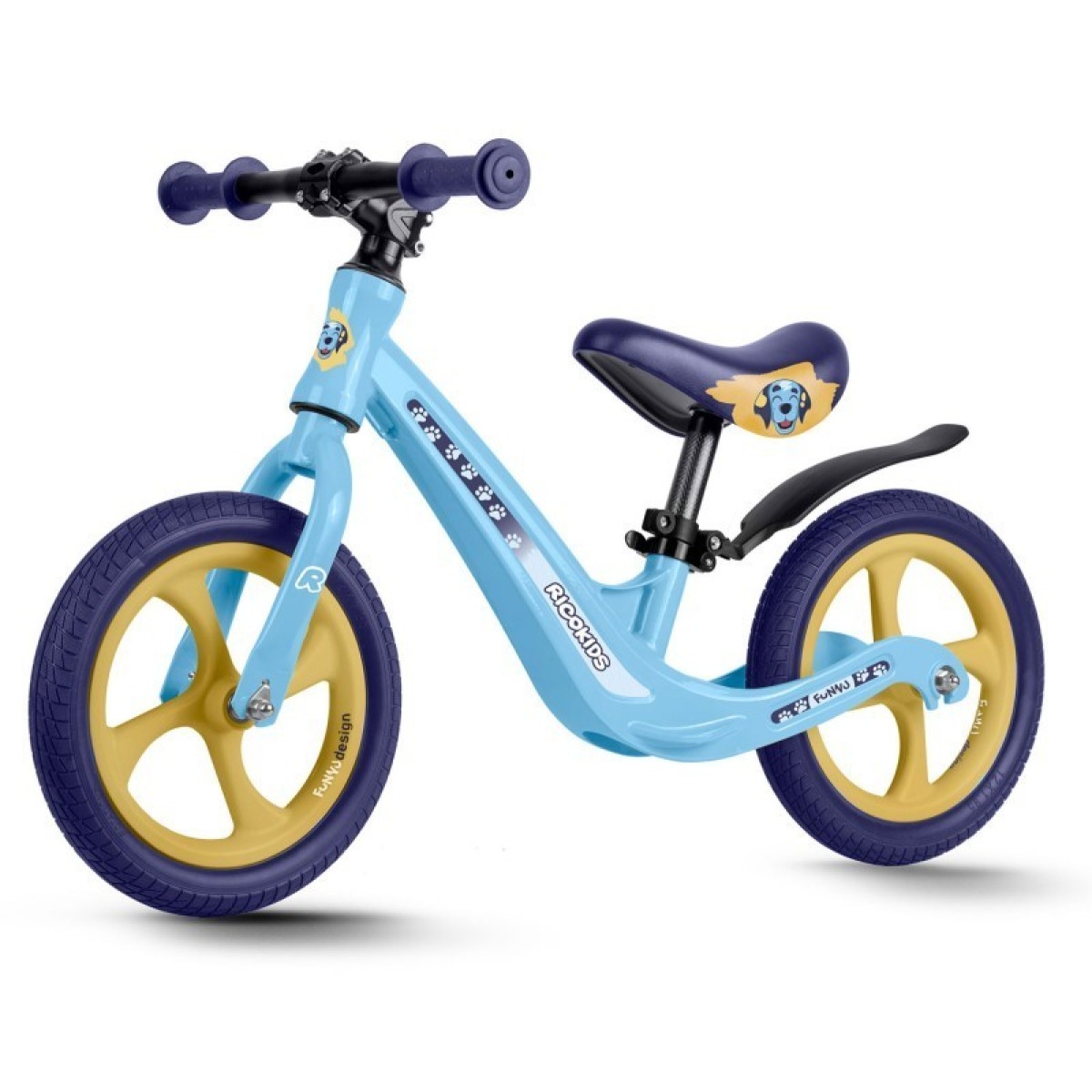 Ricokids FUNNU magnija līdzsvara velosipēds, 12 collu EVA riteņi