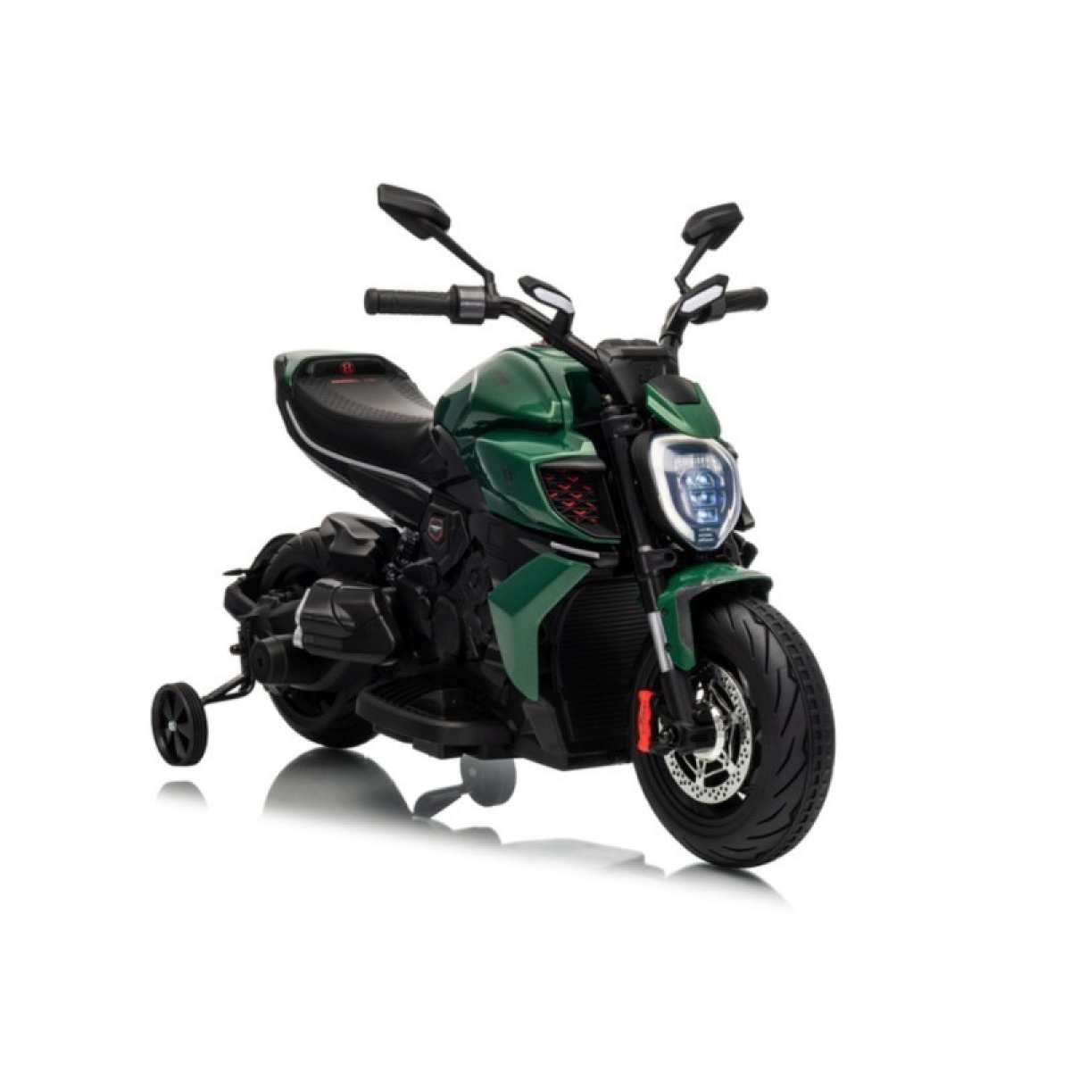 Ar akumulatoru darbināms motocikls XMX656 zaļā krāsā