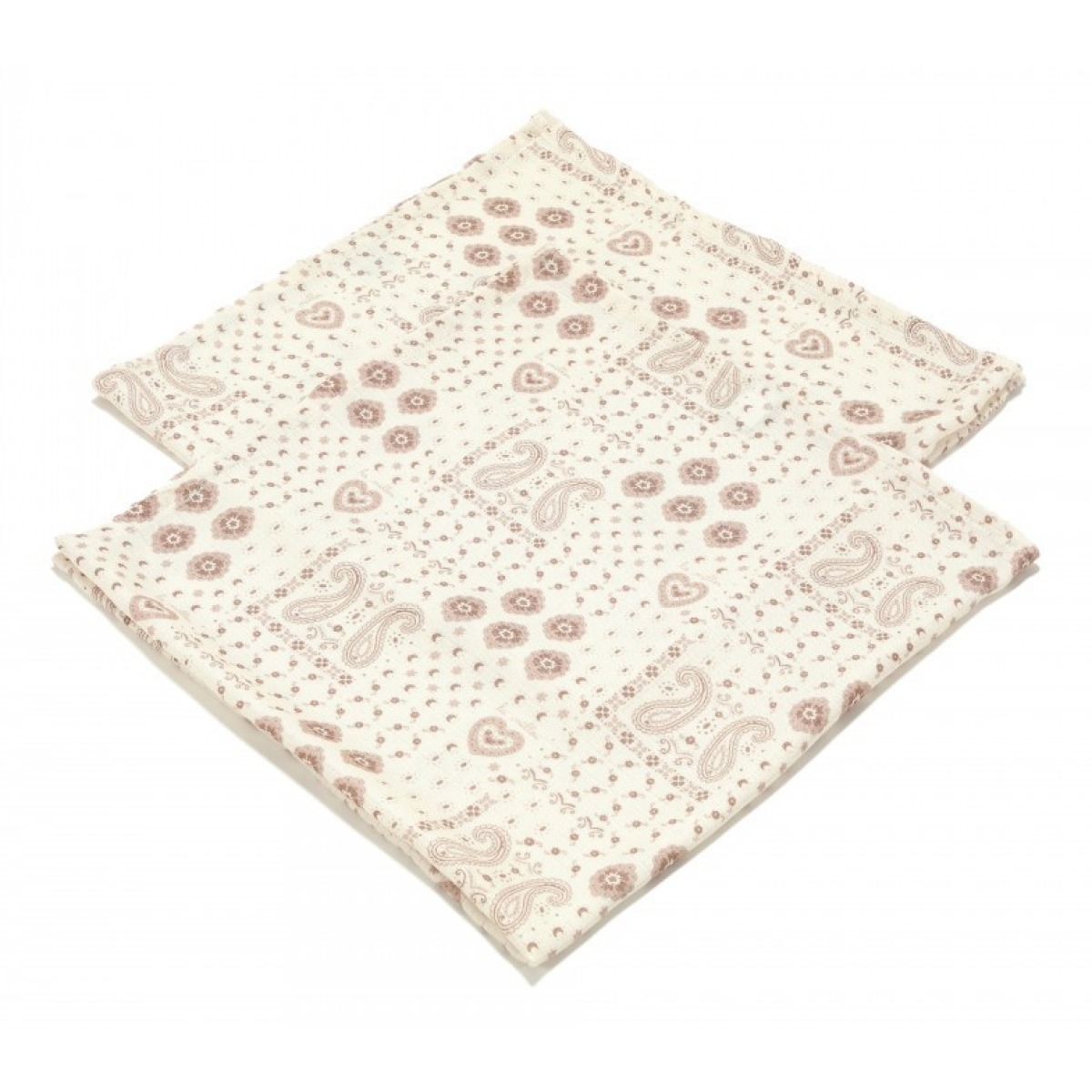 Bambusa muslīna autiņu komplekts BANDANA CREAM
