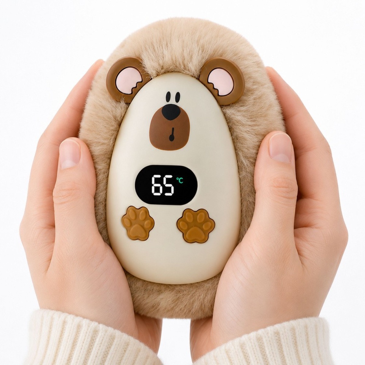 Beež pehme Hedgehog kätesoojendaja