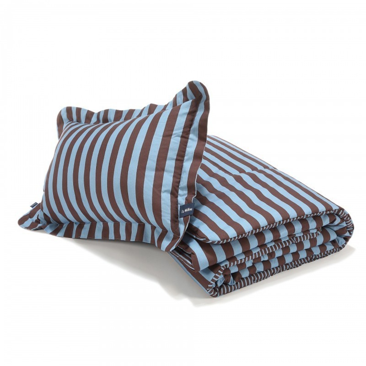 Kokvilnas gultasveļas komplekts STRIPES BLUE