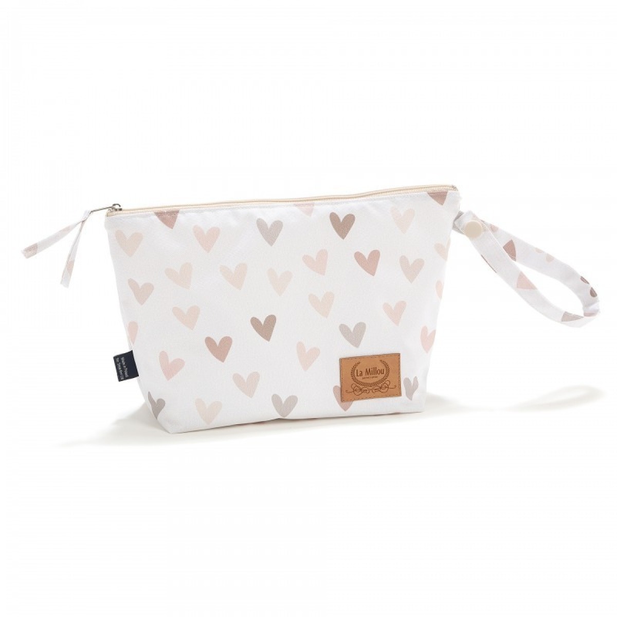 Ūdensnecaurlaidīga kosmētikas somiņa HEARTBEAT BEIGE