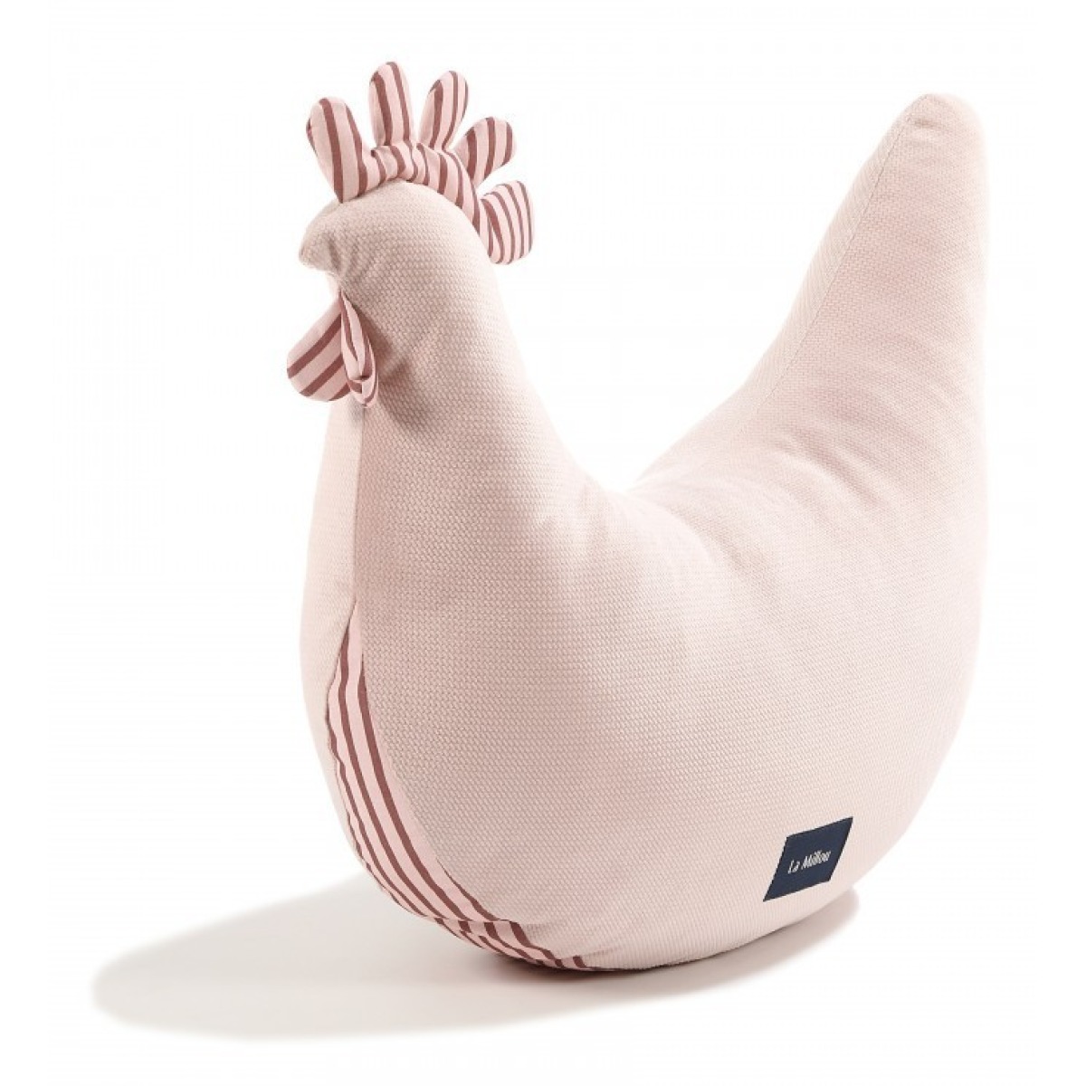 Vanaema Dana Chicken samta kokvilnas spilvens, svītras, rozā