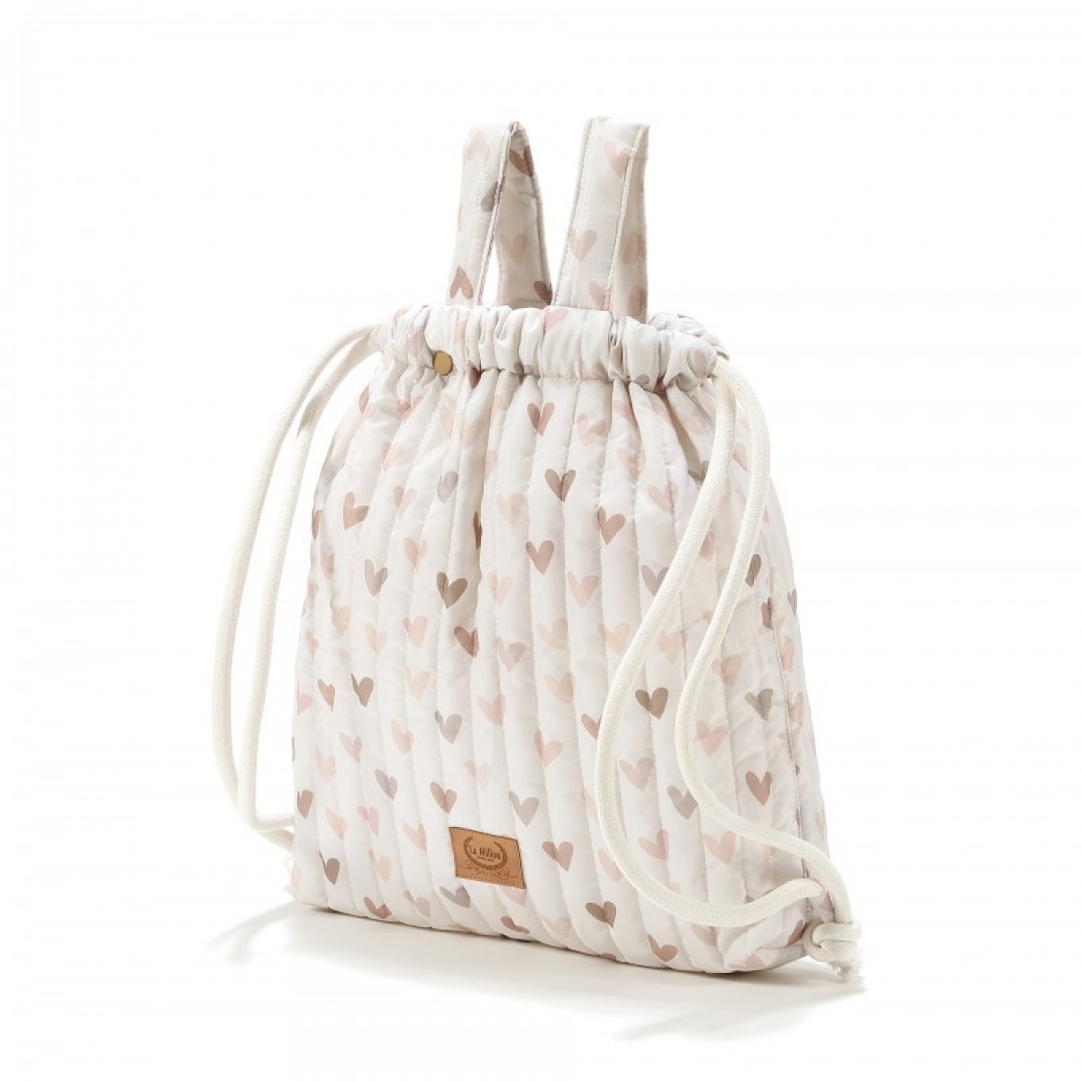 Mugursoma ratiņiem no neilona HEARTBEAT BEIGE